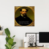 Charles Dickens & Poster met Hartverwarmende Citat (Thuiskantoor)