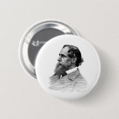 Charles Dickens Profiel Ronde Button 5,7 Cm (Voorkant /achterkant)