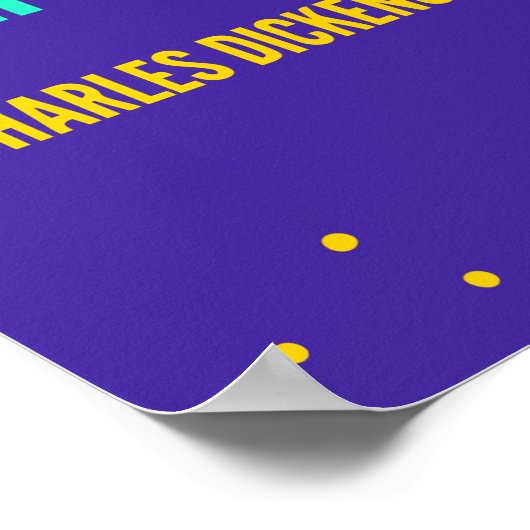 Charles Dickens Quote voor Kerstmis Poster (Hoek)