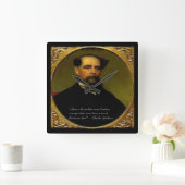 Charles Dickens & Quote Wall-klok Vierkante Klok (Huis)