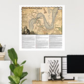 Charles Dickens Rochester/Chatham Map Poster (Thuiskantoor)