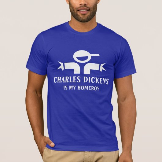 Charles Dickens t-shirt met grappig citaat (Voorkant)