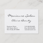 Charles Edward Chambers Mest Visitekaartje (Achterkant)