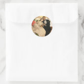 Charles Edward Chambers: Romantisch paar Ronde Sticker (Tas)