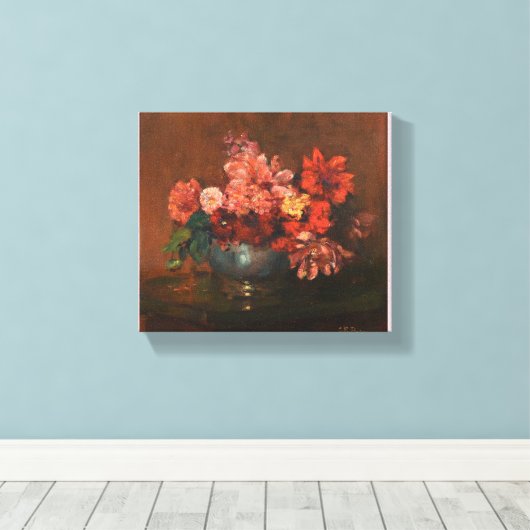  Charles Ethan Porter leeft nog steeds met Dahli Canvas Afdruk (Insitu (Houten vloer))