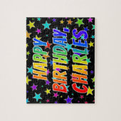 "CHARLES" First Name, Fun "HAPPY BIRTHDAY" Legpuzzel (Verticaal)