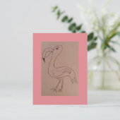 Charles Flamingo Briefkaart (Staand voorkant)