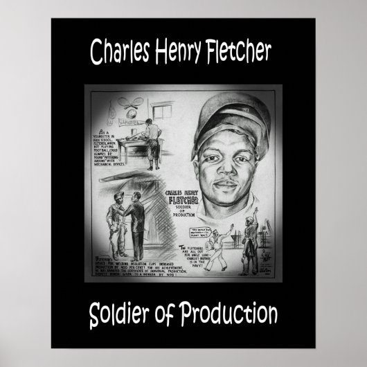 Charles Fletcher ~ Soldier of Production ~ Welder~ Poster (Voorkant)