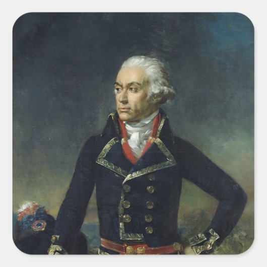 Charles-Francois du Perier Dumouriez Vierkante Sticker (Voorkant)