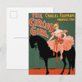 Charles Frohman's productie, The Circus Girl 3 Briefkaart (Voorkant / Achterkant)