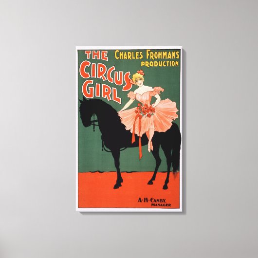 Charles Frohman's productie, The Circus Girl 3 Canvas Afdruk (Voorkant)