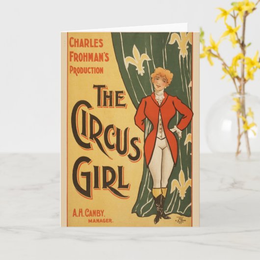 Charles Frohman's productie, The Circus Girl Kaart (Gele Bloem)