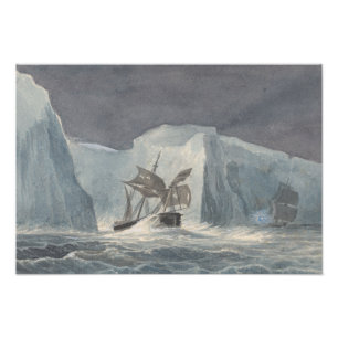 Charles Hamilton Smith - The Erebus Passing Foto Afdruk