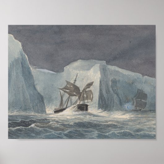 Charles Hamilton Smith - The Erebus Passing Poster (Voorkant)