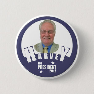 Charles Harvey voor President 2012 Ronde Button 5,7 Cm
