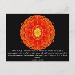 Charles Hermite citeert over wiskunde en waarheid Briefkaart