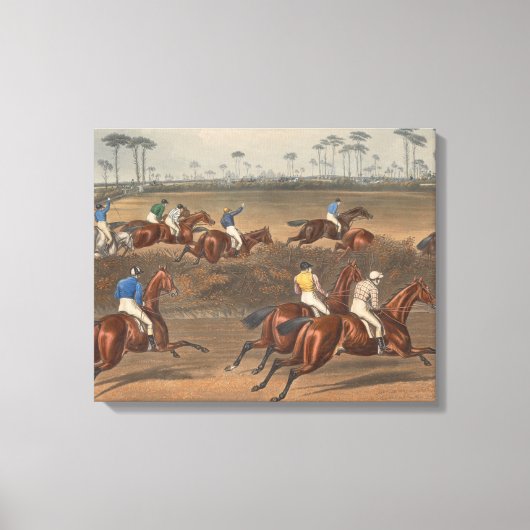 Charles Hunt - Leamington Grand Steeple Chase Canvas Afdruk (Voorkant)