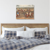 Charles Hunt - Leamington Grand Steeple Chase Canvas Afdruk (Insitu (Slaapkamer))