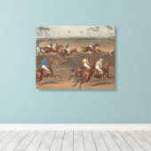 Charles Hunt - Leamington Grand Steeple Chase Canvas Afdruk (Insitu (Houten vloer))