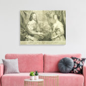 Charles I (1600-49) en Henrietta Maria (1609-169) Canvas Afdruk (Insitu (Woonkamer))