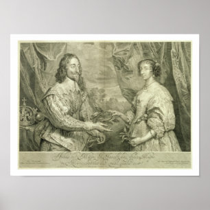 Charles I (1600-49) en Henrietta Maria (1609-169) Poster