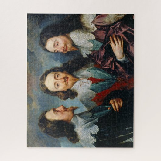 Charles I in drie posities │ Anthony van Dyck Legpuzzel (Verticaal)