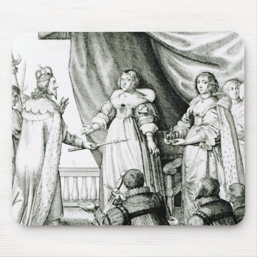 Charles I krijgt de scepter en kroon Muismat (Voorkant)