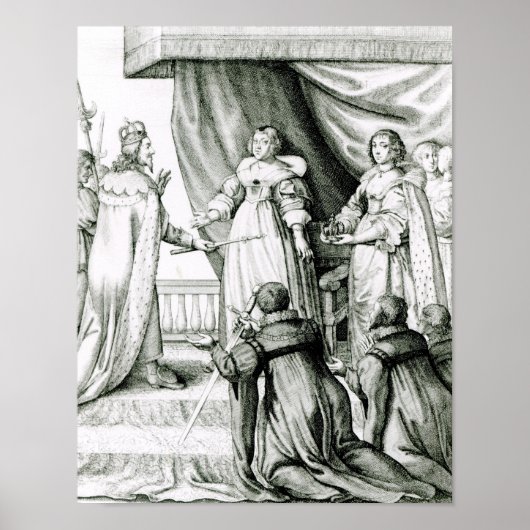 Charles I krijgt de scepter en kroon Poster (Voorkant)