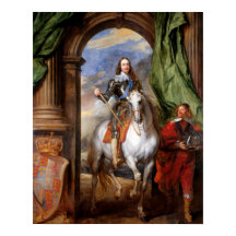 Charles I op Horseback van Van Dyck