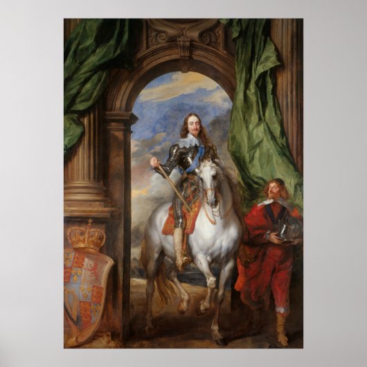 Charles I with M. de St Antoine - Anthony van Dyck Poster (Voorkant)