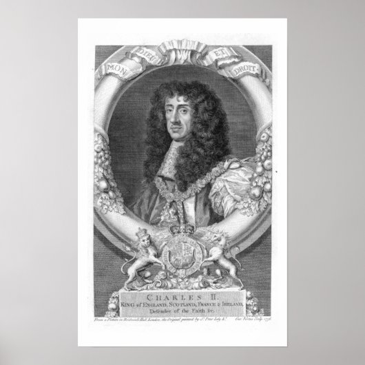 Charles II (1630-85) King of Great Britain and Ire Poster (Voorkant)
