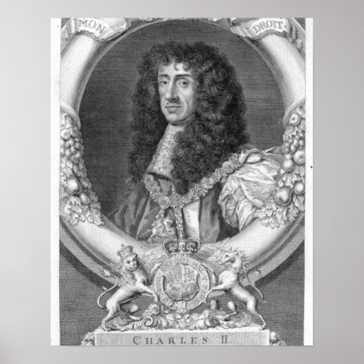 Charles II (1630-85) King of Great Britain and Ire Poster (Voorkant)