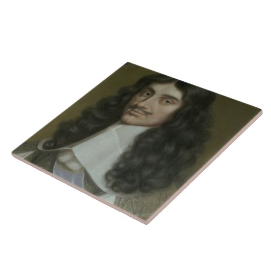 Charles II (1630-85) Tegeltje (Zijkant)