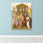 Charles II (823-77) de Bald, na een manuscript Canvas Afdruk (Insitu (Houten vloer))