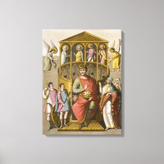 Charles II (823-77) de Bald, na een manuscript Canvas Afdruk (Voorkant)