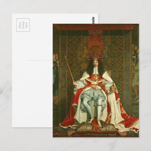 CHARLES II CORONATION ROBES BRIEFKAART (Voorkant / Achterkant)