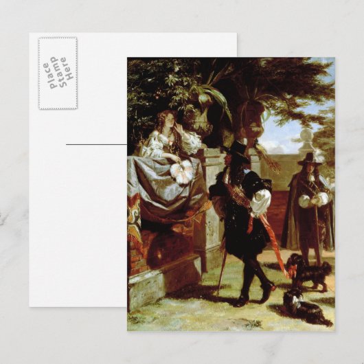 Charles II en Nell Gwynne Briefkaart (Voorkant / Achterkant)