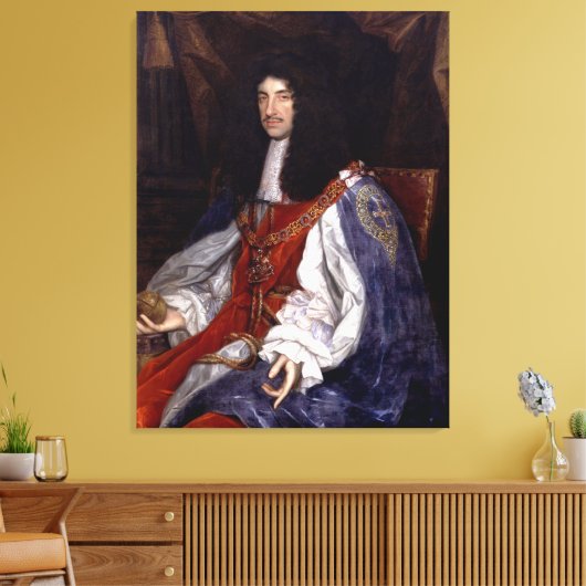Charles II van Groot-Brittannië en Ierland Canvas Afdruk (Insitu (Woonkamer))