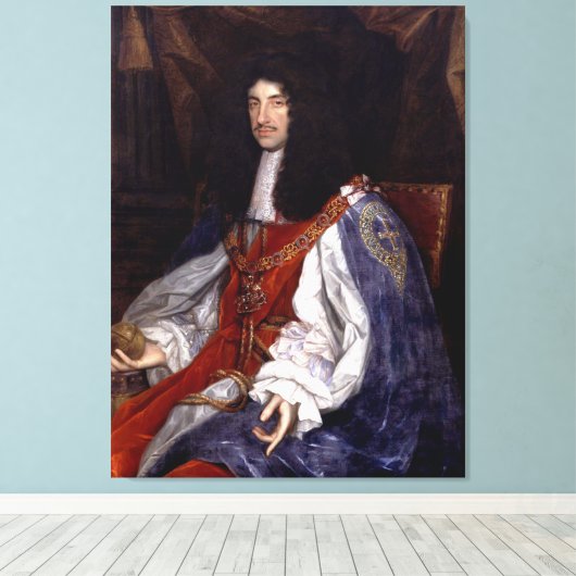 Charles II van Groot-Brittannië en Ierland Canvas Afdruk (Insitu (Houten vloer))