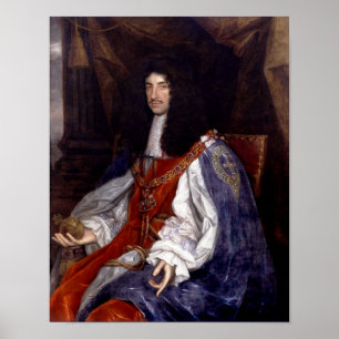 Charles II van Groot-Brittannië en Ierland Poster
