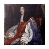 Charles II van Groot-Brittannië en Ierland Tegeltje (Voorkant)