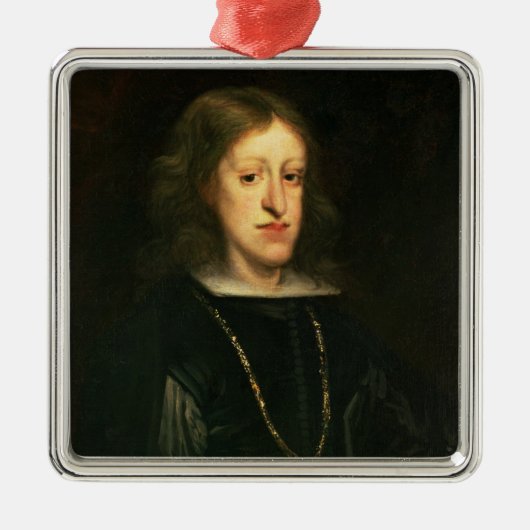 Charles II van Spanje Metalen Ornament (Voorkant)