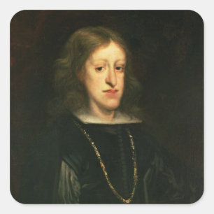 Charles II van Spanje Vierkante Sticker