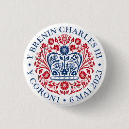 Charles III Coronation 3 Cm Round Badge Ronde Button 3,2 Cm