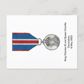 Charles III en Camilla Coronation Medal Briefkaart