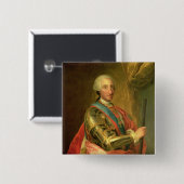 Charles III in Armor, na 1759 Vierkante Button 5,1 Cm (Voorkant /achterkant)