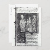 Charles III The Simple met zijn vrouw en zijn vrou Briefkaart (Voorkant / Achterkant)