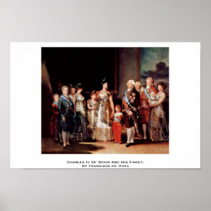 Charles IV van Spanje en zijn familie Poster
