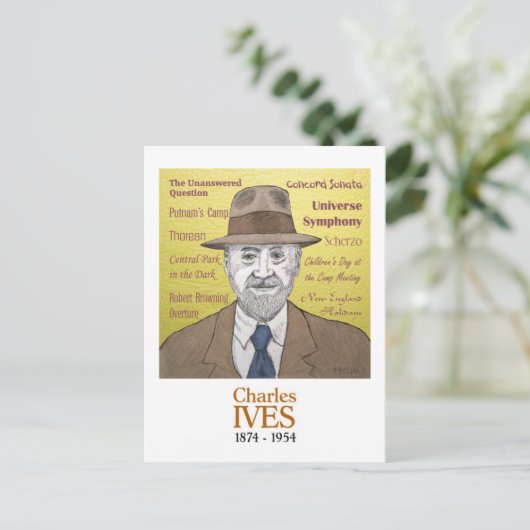 Charles Ives Briefkaart (Staand voorkant)