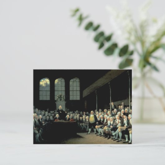 Charles James Fox over het debat Briefkaart (Staand voorkant)